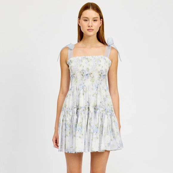 En Saison Pastel Floral Mini Dress - Picture 2 of 4